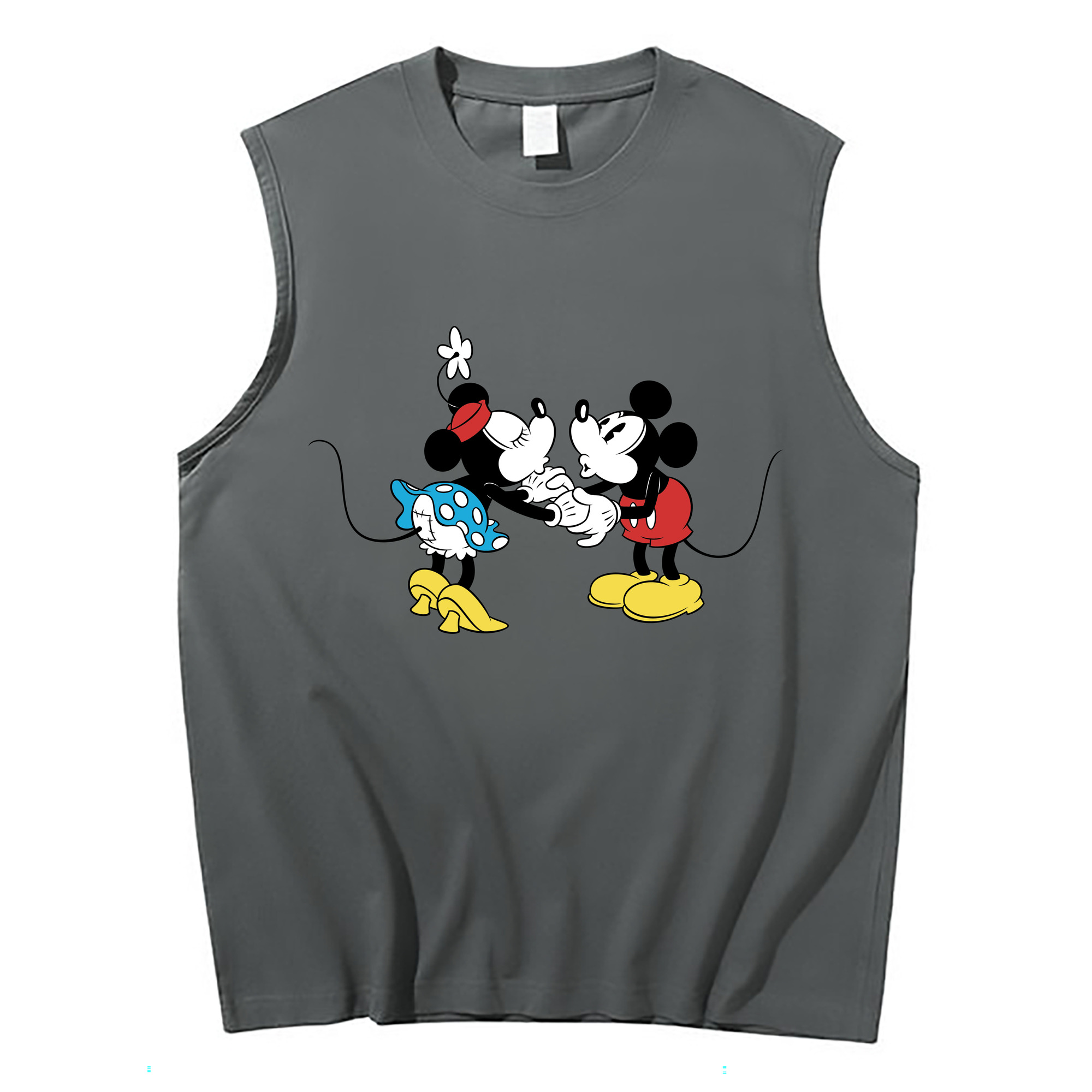 ミッキーマウス Mickey Mouse コットン100％タンクトップ（フロントプリント）